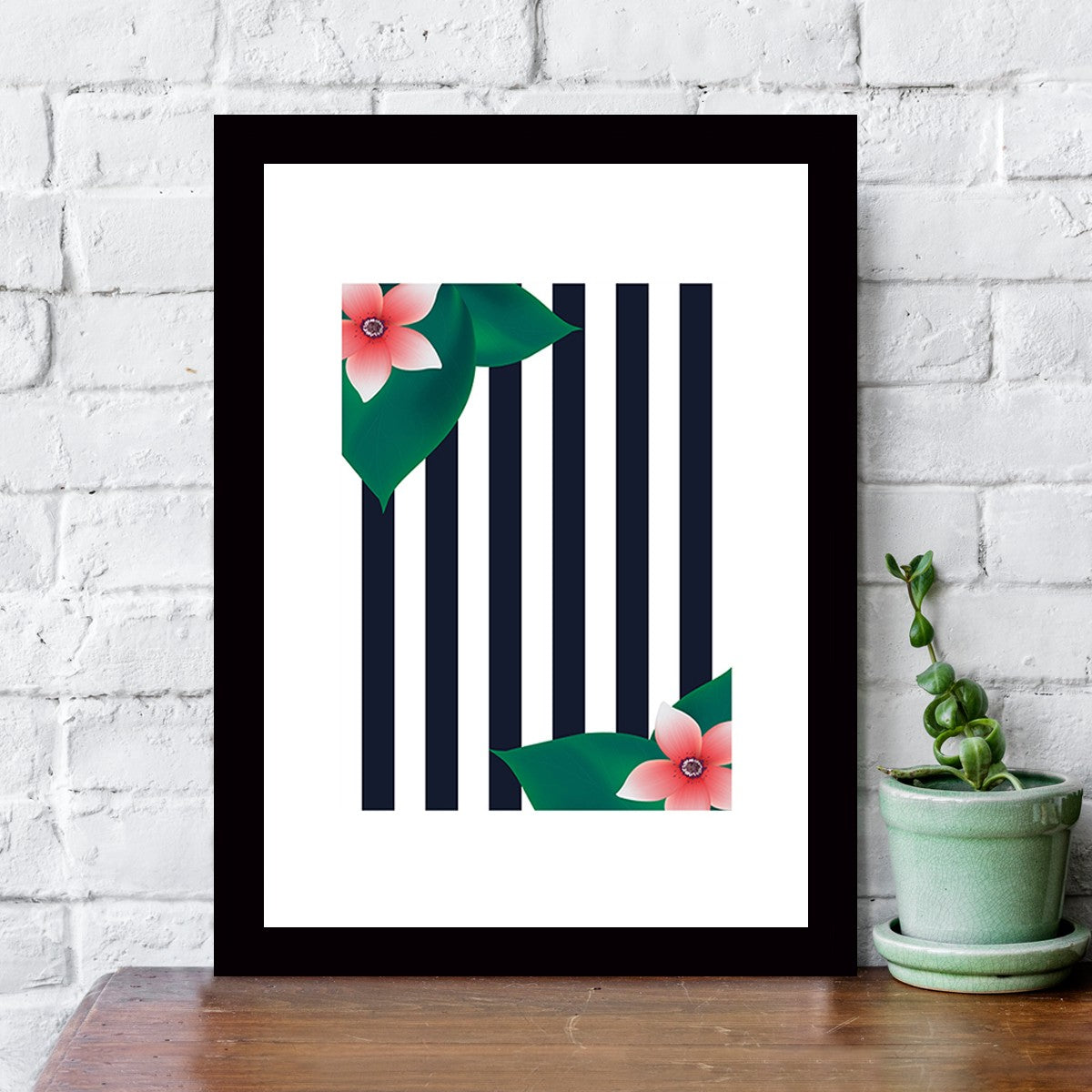 Quadro Decorativo MDF Emoldurado - Arte Multicolor 24x29cm com Moldura de Madeira 2cm