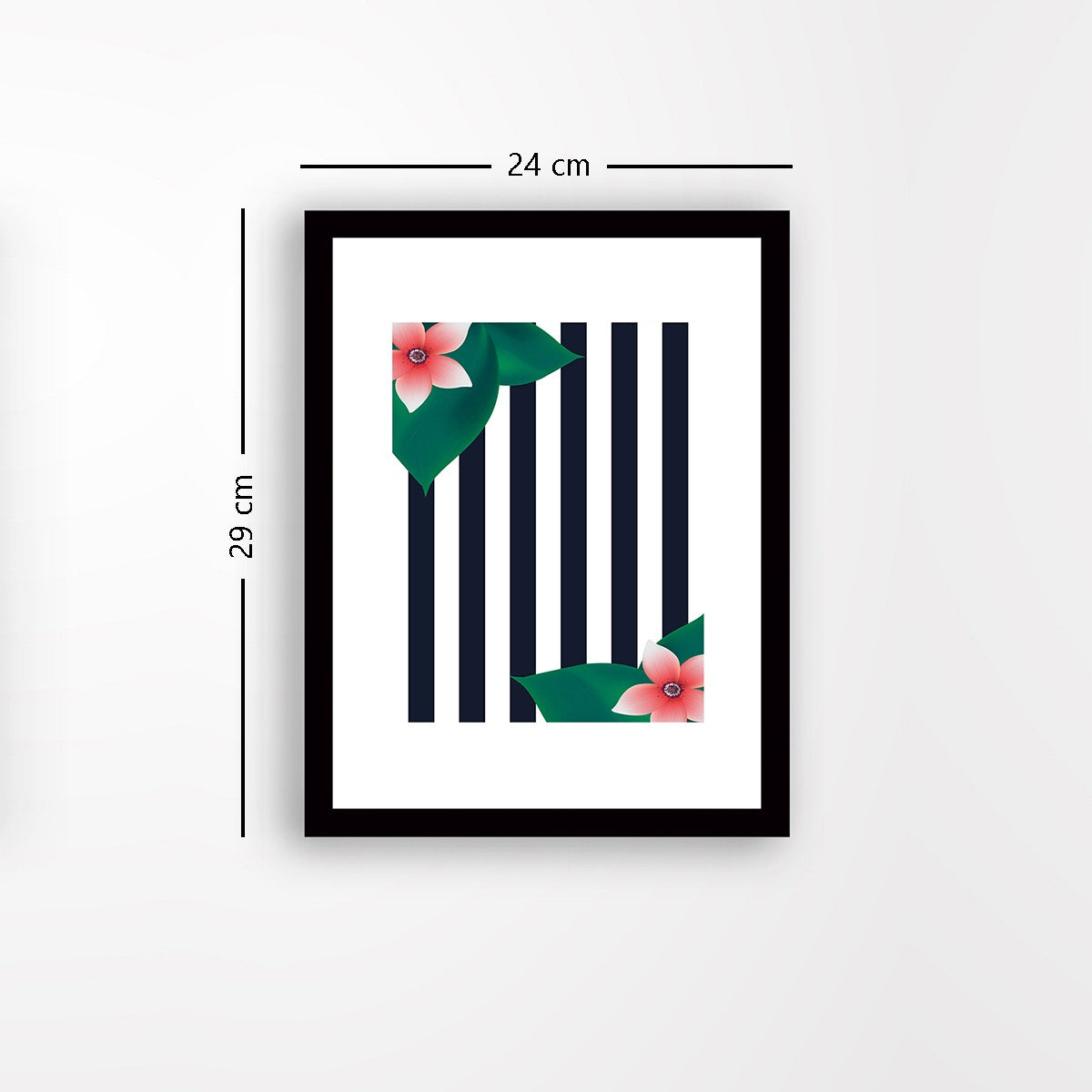 Quadro Decorativo MDF Emoldurado - Arte Multicolor 24x29cm com Moldura de Madeira 2cm