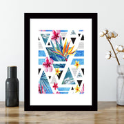 Quadro Decorativo MDF Emoldurado - Arte Multicolor 24x29cm com Moldura de Madeira 2cm