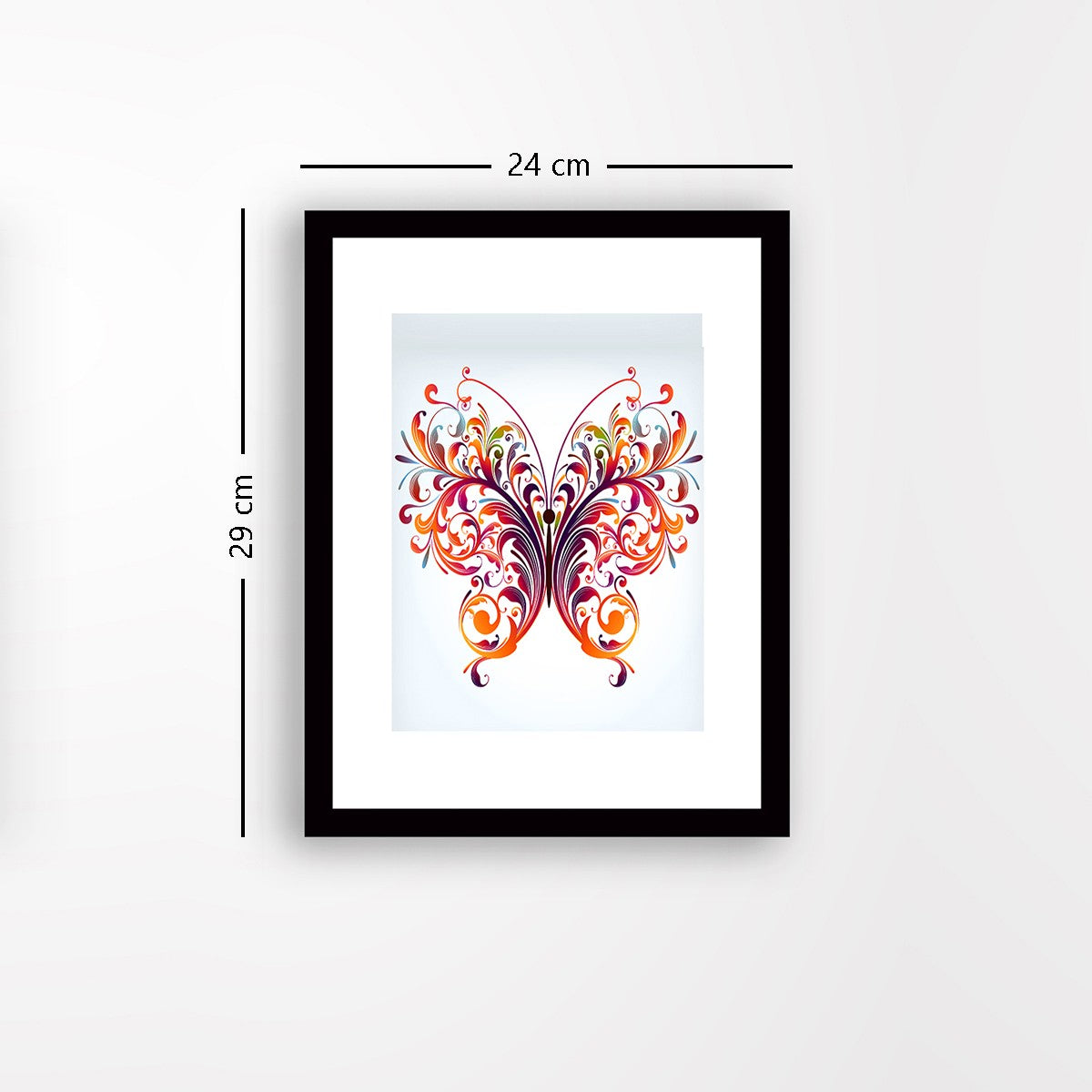 Quadro Decorativo MDF Emoldurado - Arte Multicolor 24x29cm com Moldura de Madeira 2cm