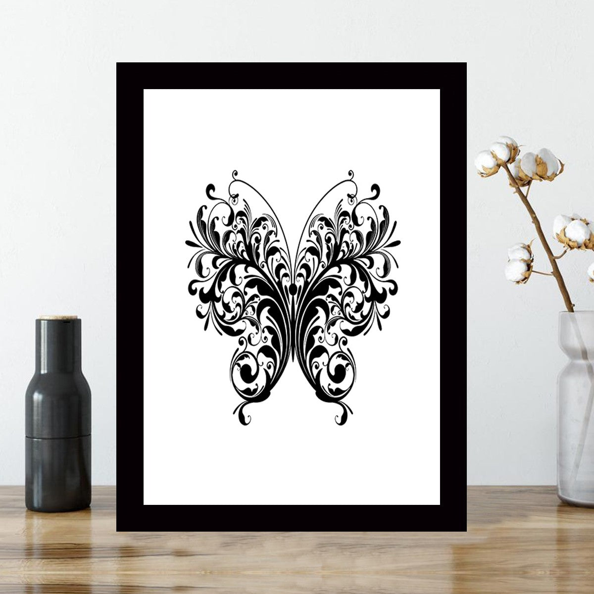 Quadro Decorativo MDF Emoldurado - Arte Multicolor 24x29cm com Moldura de Madeira 2cm