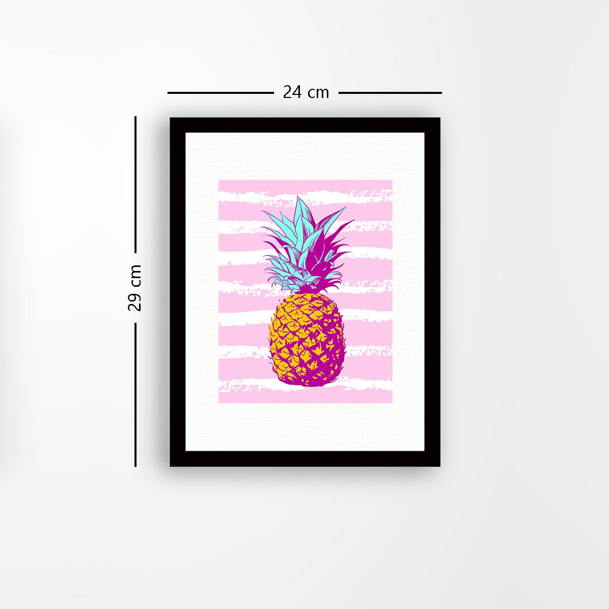 Quadro Decorativo MDF Emoldurado - Arte Multicolor 24x29cm com Moldura de Madeira 2cm