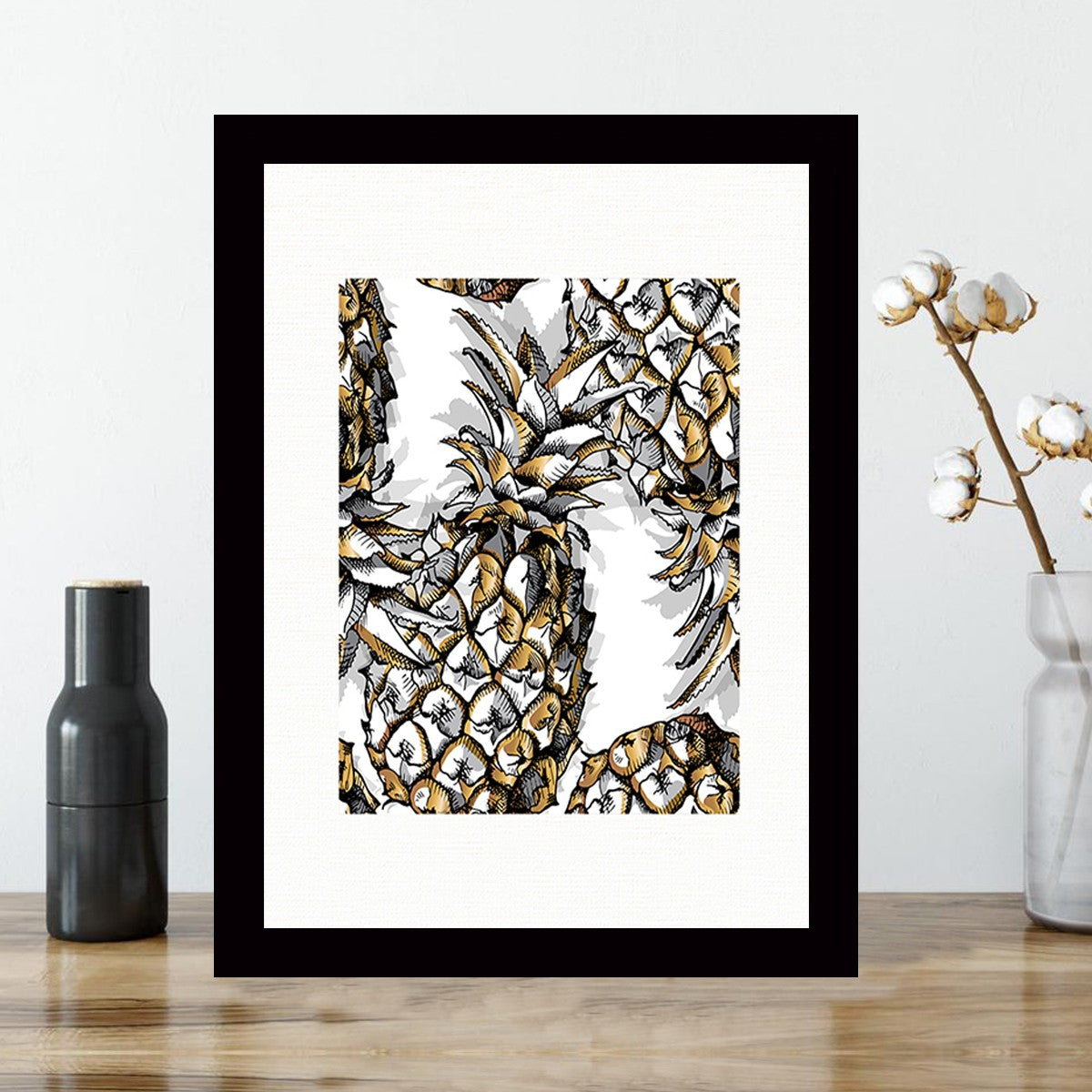 Quadro Decorativo MDF Emoldurado - Arte Multicolor 24x29cm com Moldura de Madeira 2cm