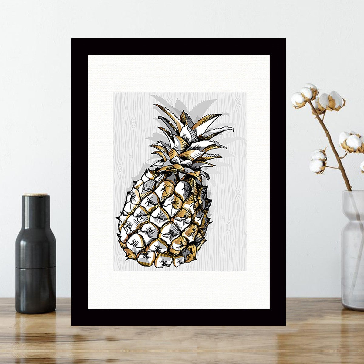 Quadro Decorativo MDF Emoldurado - Arte Multicolor 24x29cm com Moldura de Madeira 2cm