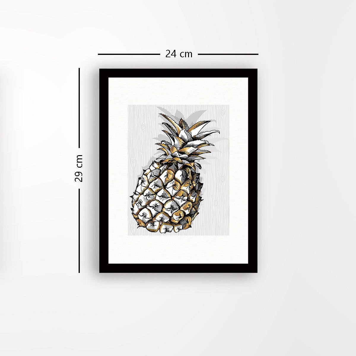 Quadro Decorativo MDF Emoldurado - Arte Multicolor 24x29cm com Moldura de Madeira 2cm