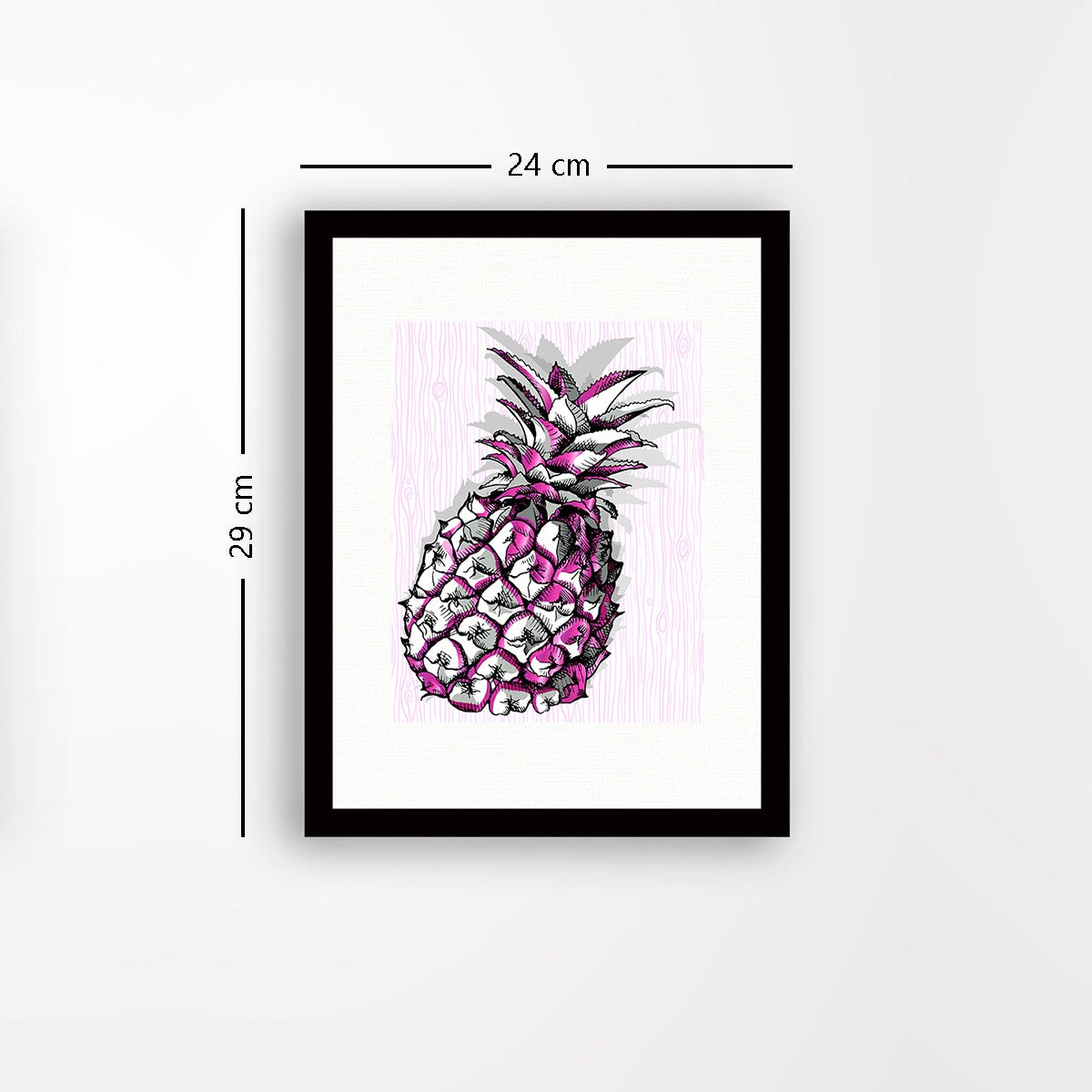 Quadro Decorativo MDF Emoldurado - Arte Multicolor 24x29cm com Moldura de Madeira 2cm