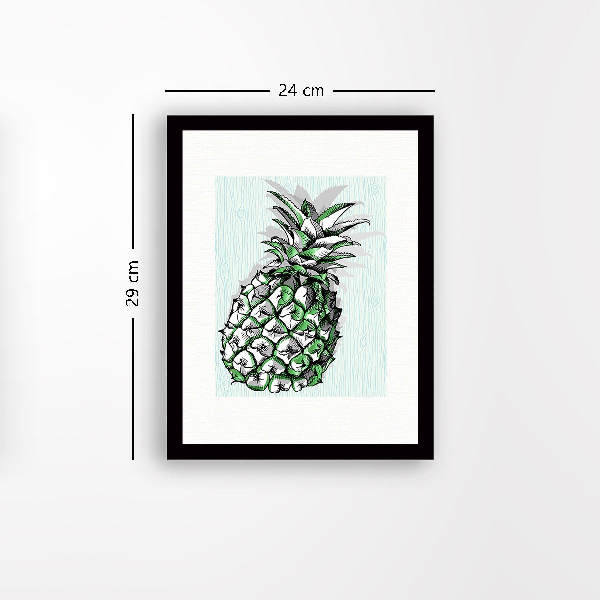 Quadro Decorativo MDF Emoldurado - Arte Multicolor 24x29cm com Moldura de Madeira 2cm