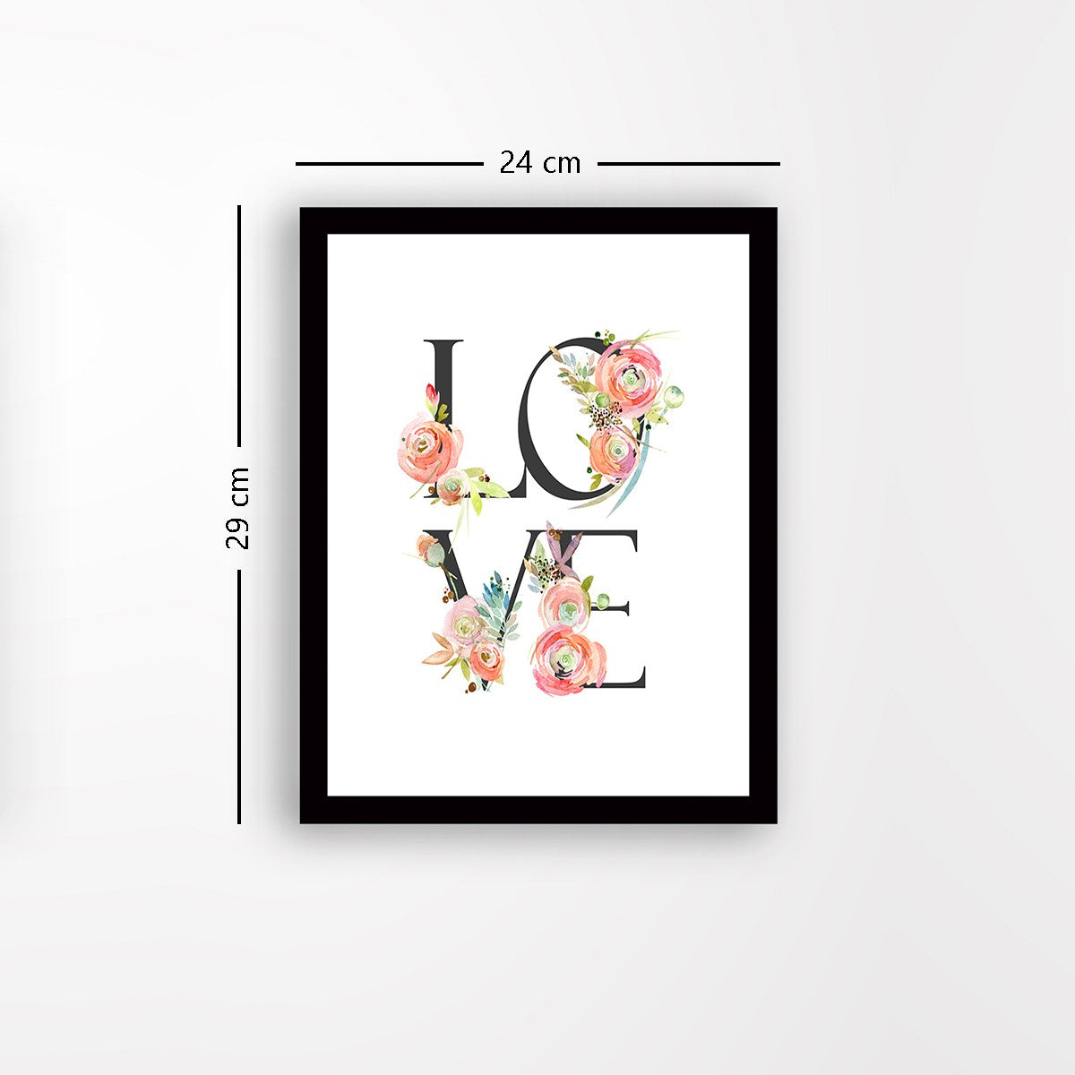 Quadro Decorativo MDF Emoldurado - Arte Multicolor 24x29cm com Moldura de Madeira 2cm