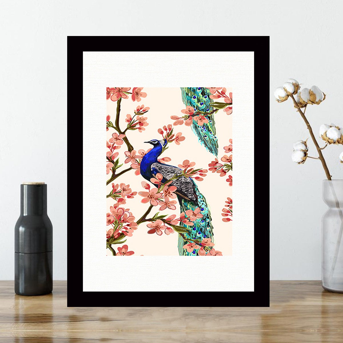 Quadro Decorativo MDF Emoldurado - Arte Multicolor 24x29cm com Moldura de Madeira 2cm