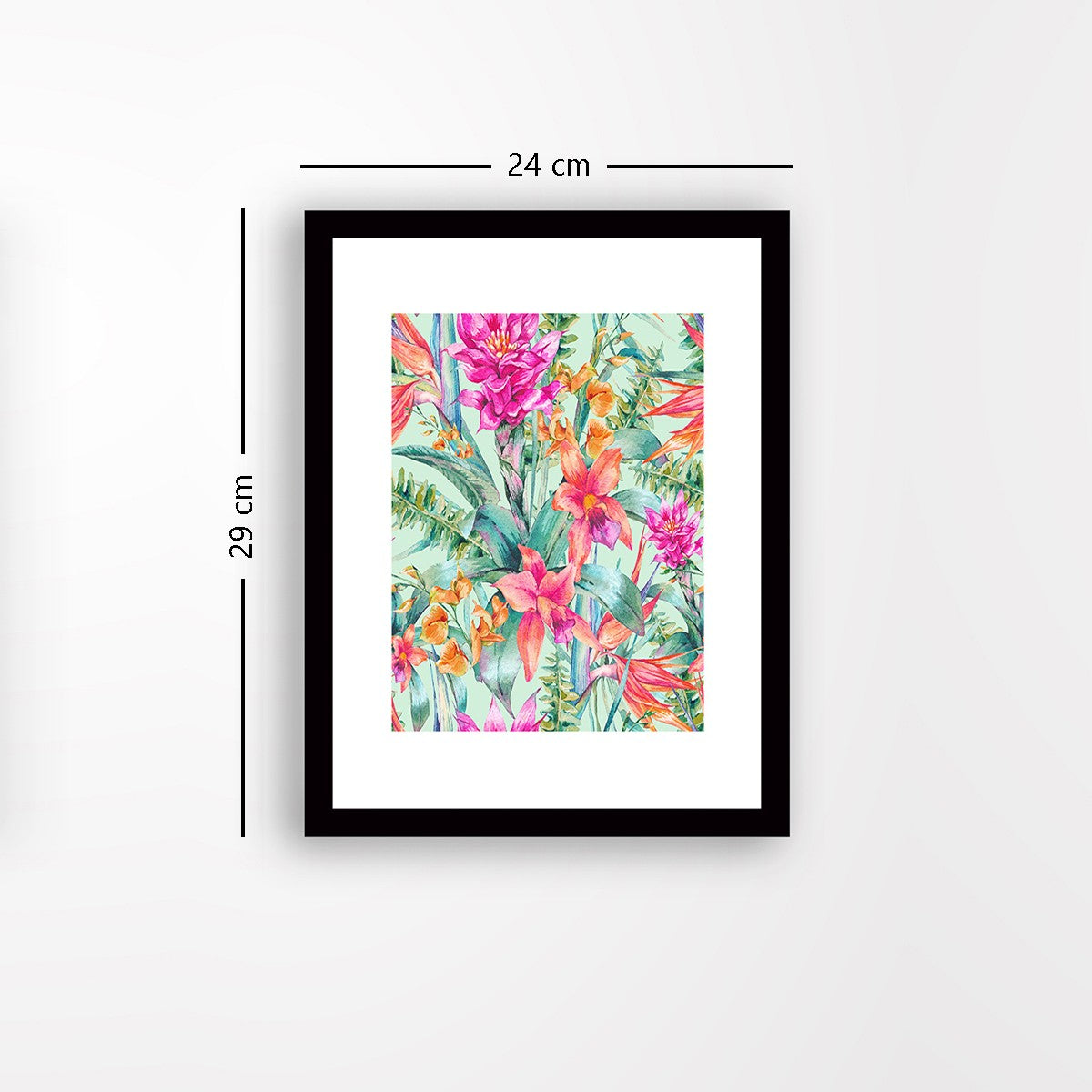 Quadro Decorativo MDF Emoldurado - Arte Multicolor 24x29cm com Moldura de Madeira 2cm