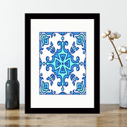 Quadro Decorativo MDF Emoldurado - Arte Multicolor 24x29cm com Moldura de Madeira 2cm