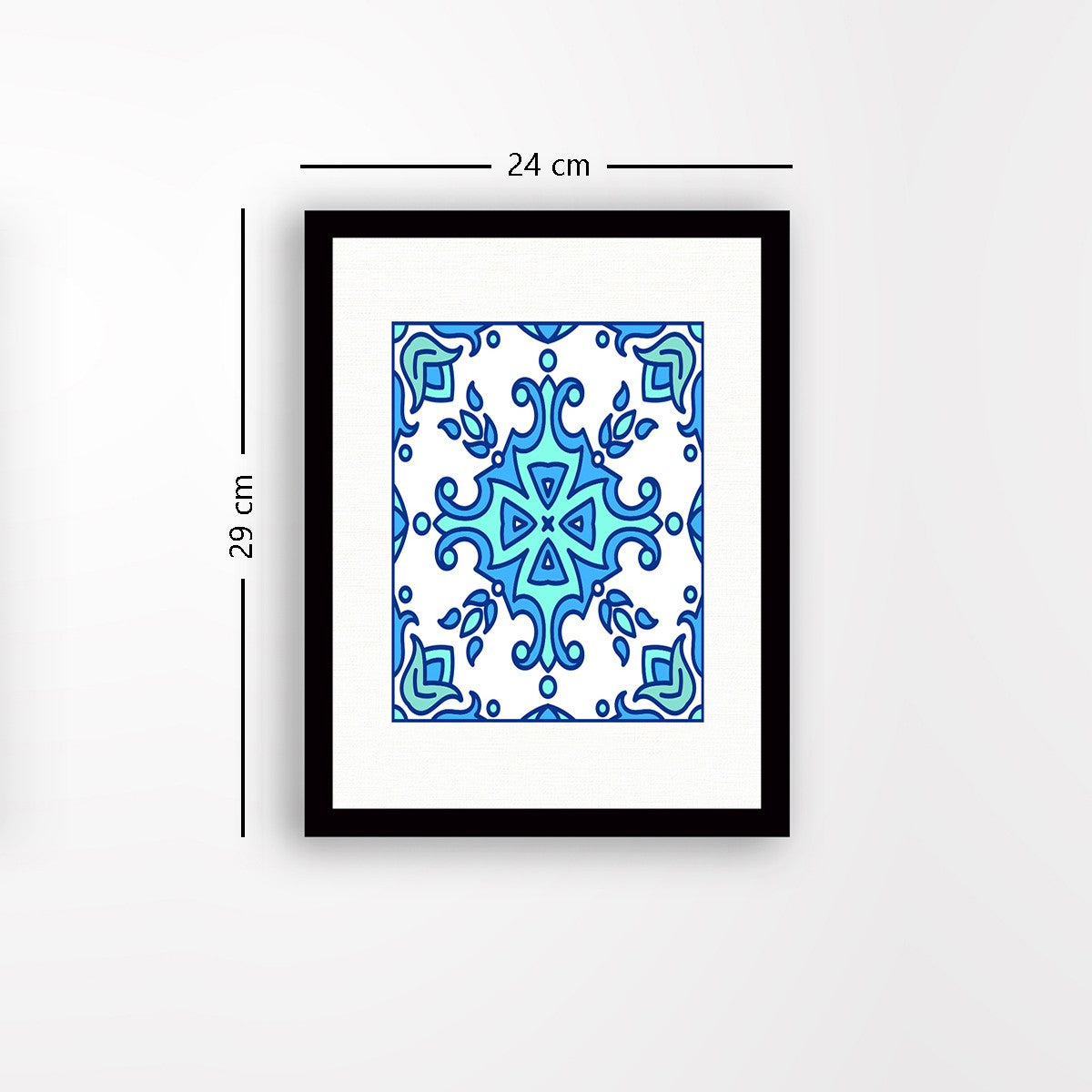 Quadro Decorativo MDF Emoldurado - Arte Multicolor 24x29cm com Moldura de Madeira 2cm