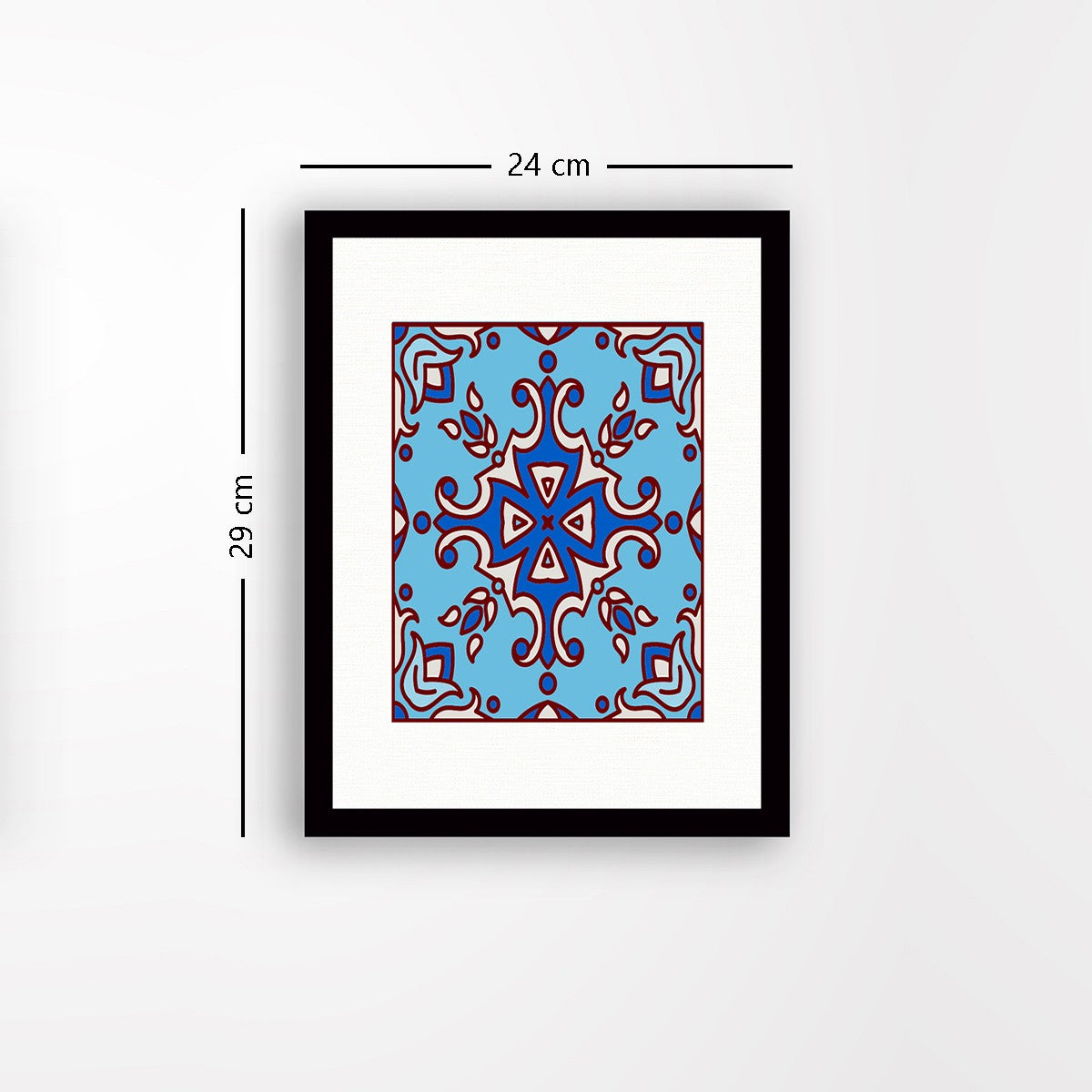 Quadro Decorativo MDF Emoldurado - Arte Multicolor 24x29cm com Moldura de Madeira 2cm