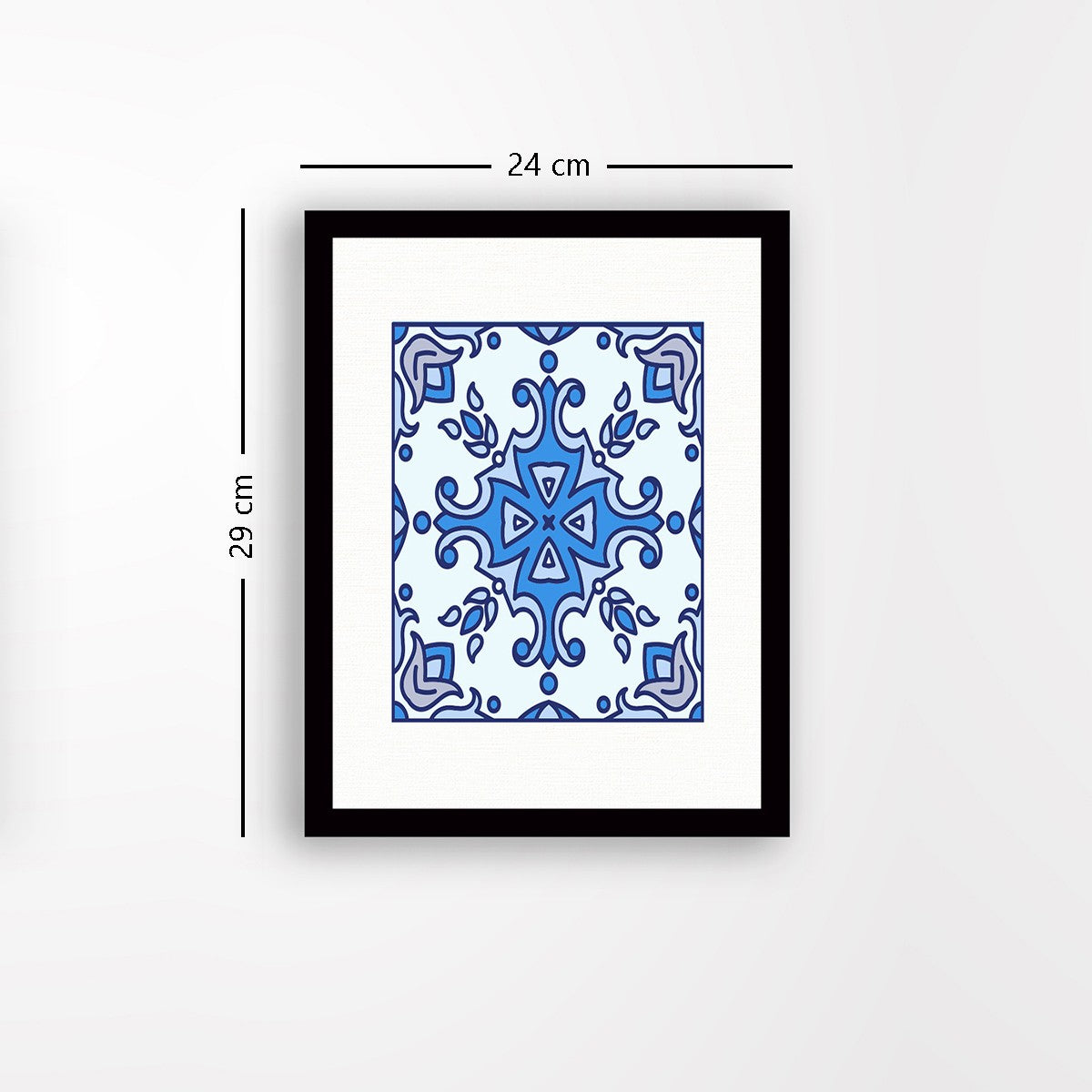 Quadro Decorativo MDF Emoldurado - Arte Multicolor 24x29cm com Moldura de Madeira 2cm