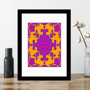 Quadro Decorativo MDF Emoldurado - Arte Multicolor 24x29cm com Moldura de Madeira 2cm