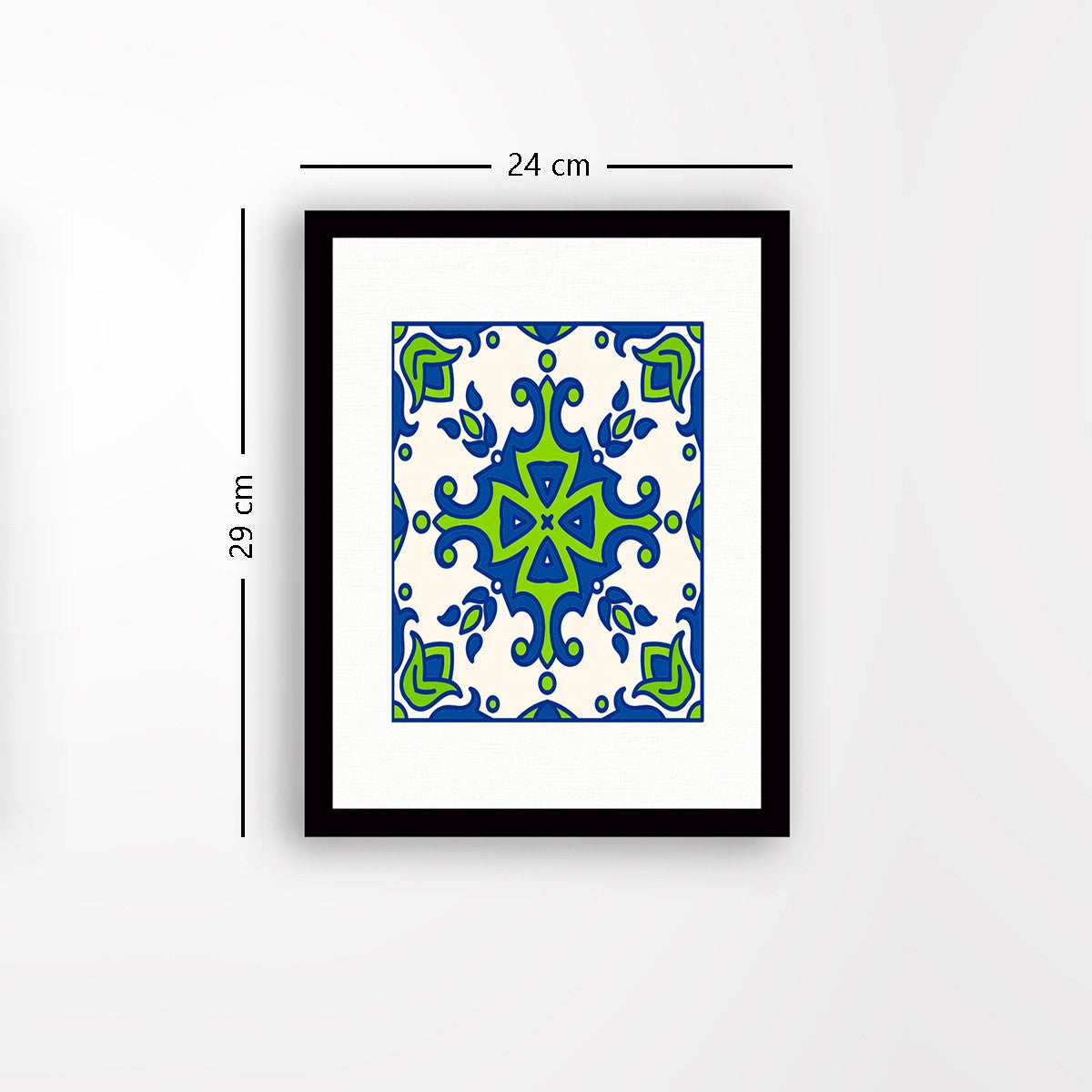 Quadro Decorativo MDF Emoldurado - Arte Multicolor 24x29cm com Moldura de Madeira 2cm