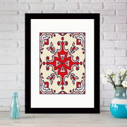 Quadro Decorativo MDF Emoldurado - Arte Multicolor 24x29cm com Moldura de Madeira 2cm