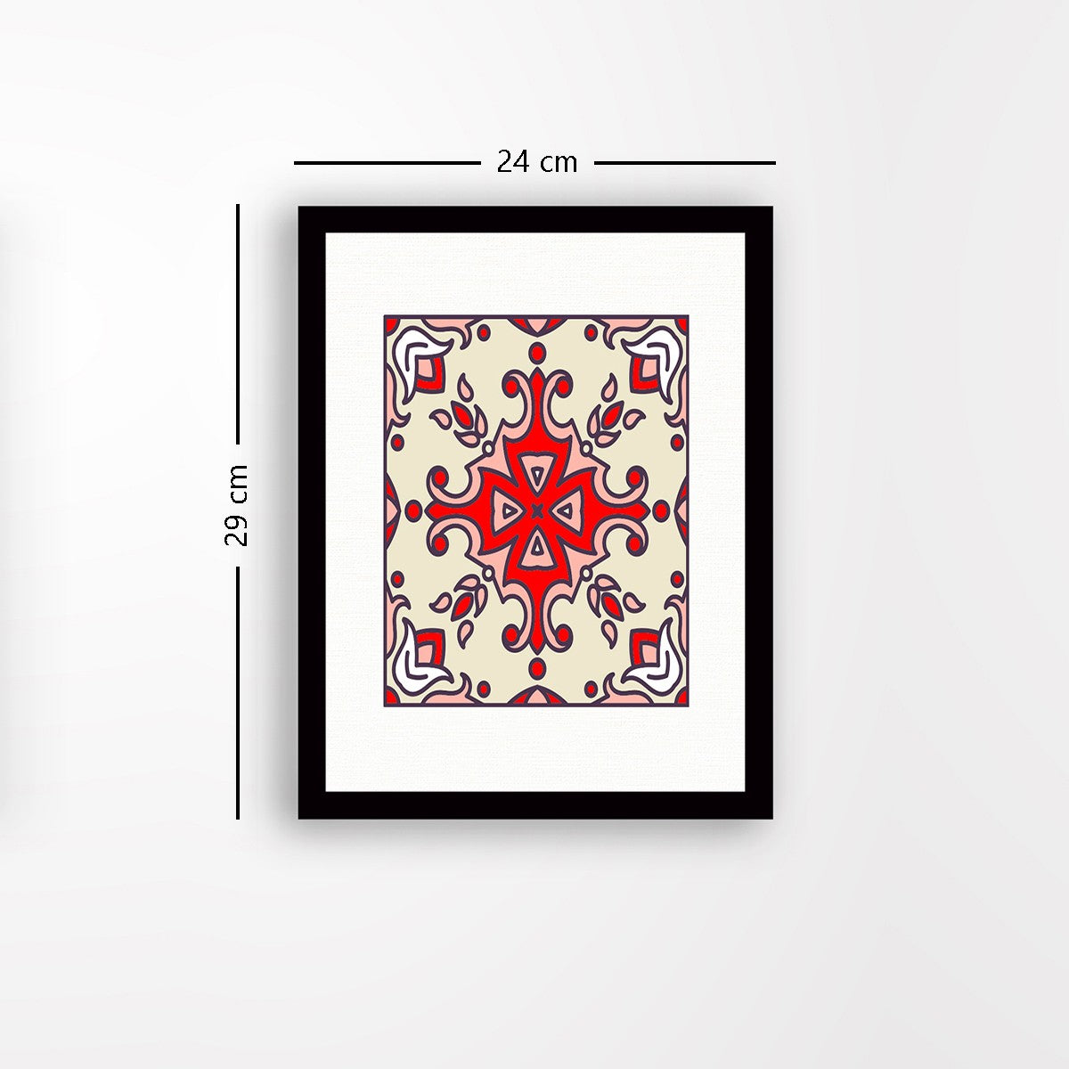 Quadro Decorativo MDF Emoldurado - Arte Multicolor 24x29cm com Moldura de Madeira 2cm