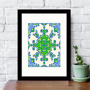 Quadro Decorativo MDF Emoldurado - Arte Multicolor 24x29cm com Moldura de Madeira 2cm