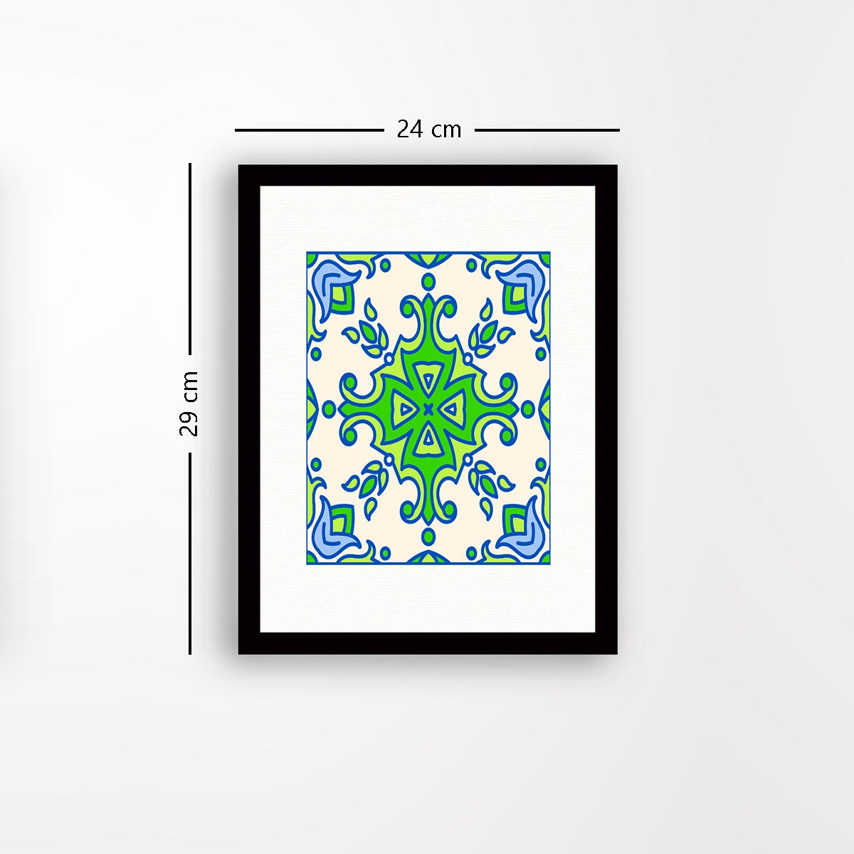 Quadro Decorativo MDF Emoldurado - Arte Multicolor 24x29cm com Moldura de Madeira 2cm