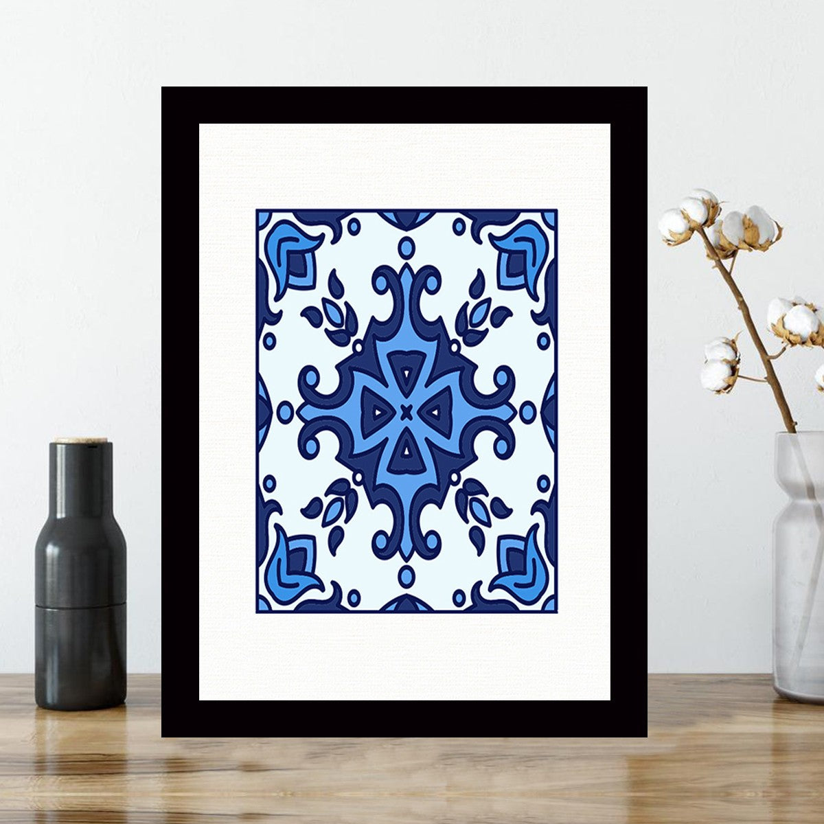 Quadro Decorativo MDF Emoldurado - Arte Multicolor 24x29cm com Moldura de Madeira 2cm