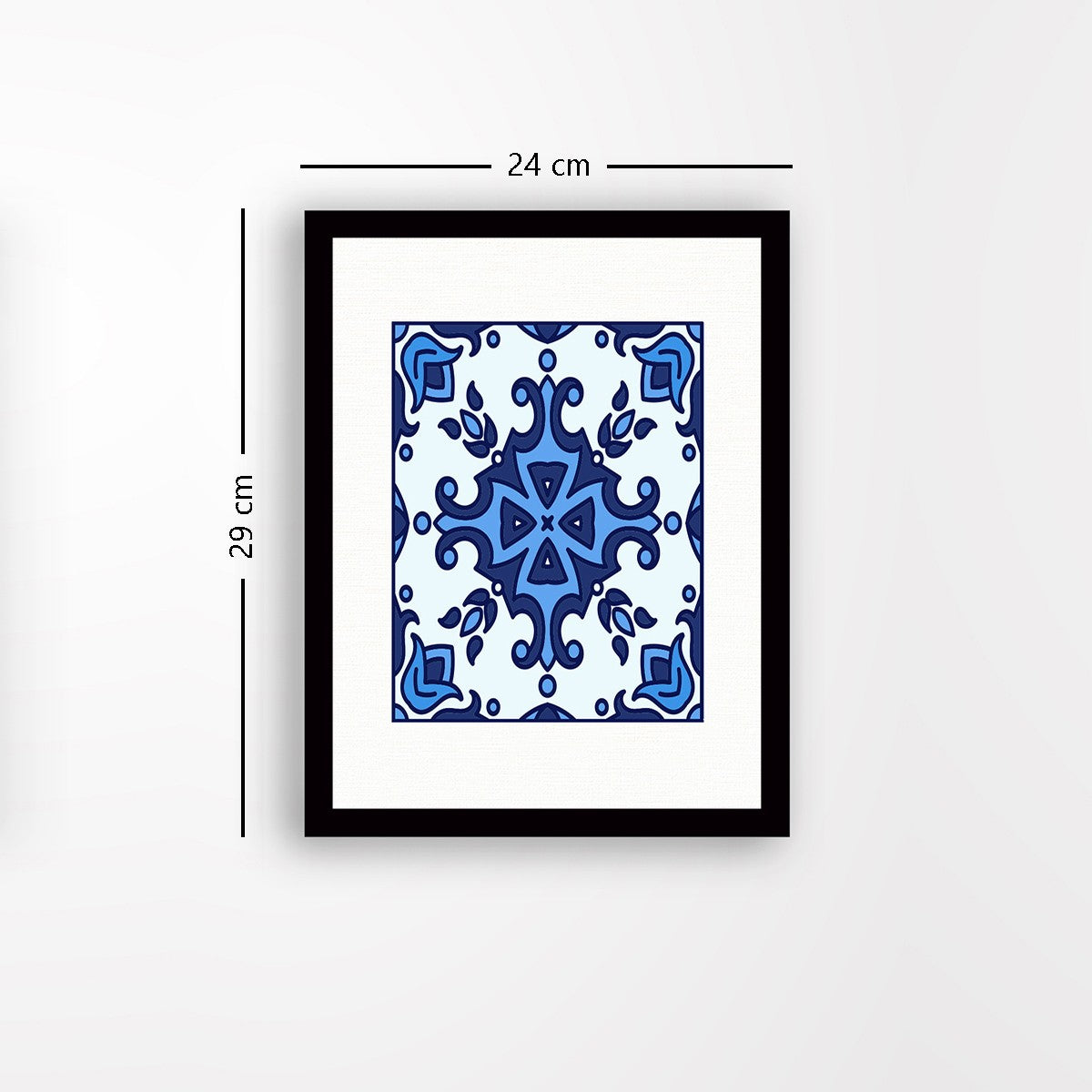 Quadro Decorativo MDF Emoldurado - Arte Multicolor 24x29cm com Moldura de Madeira 2cm