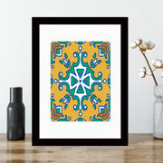 Quadro Decorativo MDF Emoldurado - Arte Multicolor 24x29cm com Moldura de Madeira 2cm