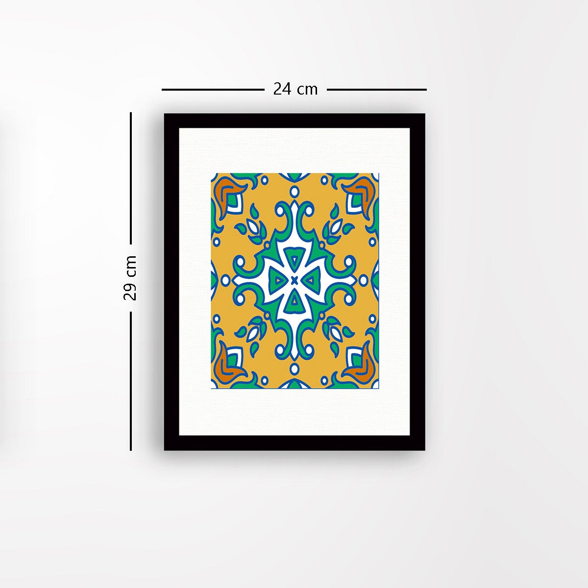 Quadro Decorativo MDF Emoldurado - Arte Multicolor 24x29cm com Moldura de Madeira 2cm