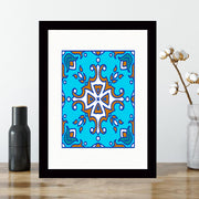 Quadro Decorativo MDF Emoldurado - Arte Multicolor 24x29cm com Moldura de Madeira 2cm