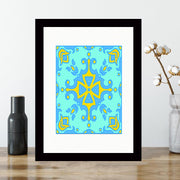 Quadro Decorativo MDF Emoldurado - Arte Multicolor 24x29cm com Moldura de Madeira 2cm