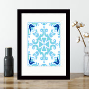 Quadro Decorativo MDF Emoldurado - Arte Multicolor 24x29cm com Moldura de Madeira 2cm