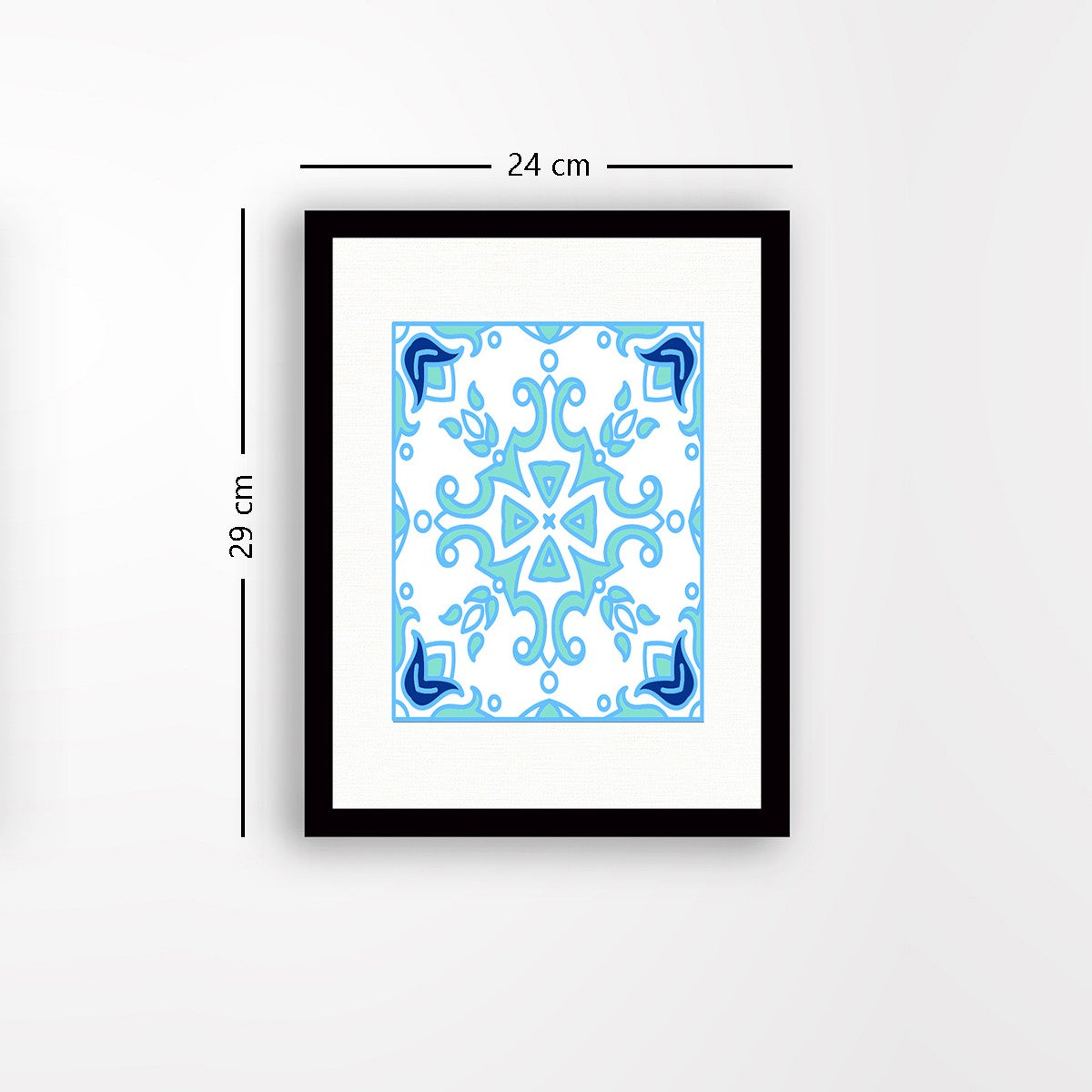 Quadro Decorativo MDF Emoldurado - Arte Multicolor 24x29cm com Moldura de Madeira 2cm