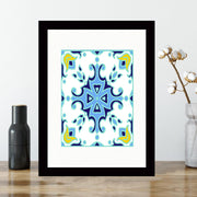 Quadro Decorativo MDF Emoldurado - Arte Multicolor 24x29cm com Moldura de Madeira 2cm