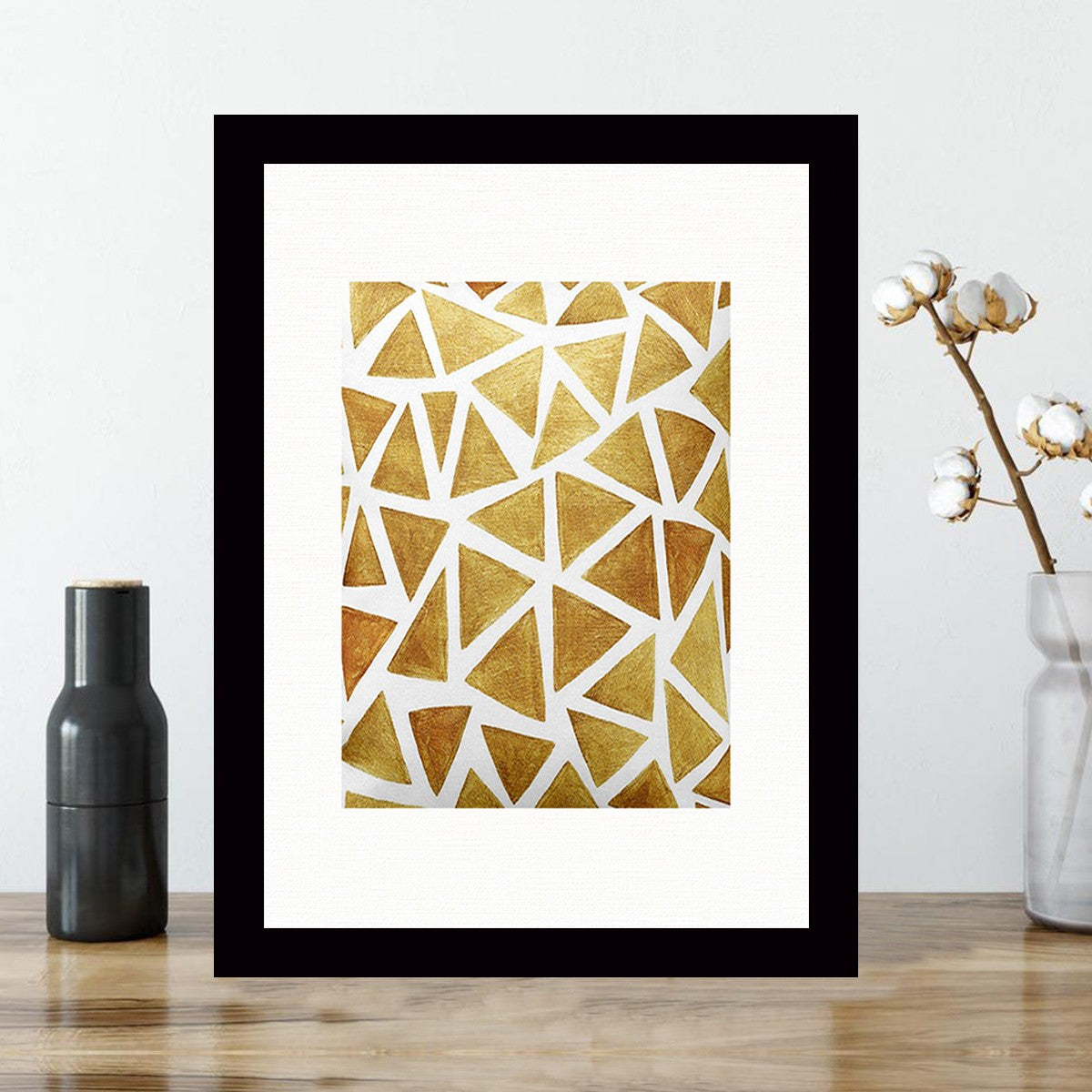 Quadro Decorativo MDF Emoldurado - Arte Multicolor 24x29cm com Moldura de Madeira 2cm