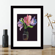 Quadro Decorativo MDF Emoldurado - Arte Multicolor 24x29cm com Moldura de Madeira 2cm