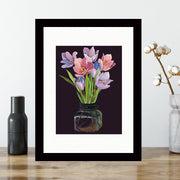 Quadro Decorativo MDF Emoldurado - Arte Multicolor 24x29cm com Moldura de Madeira 2cm