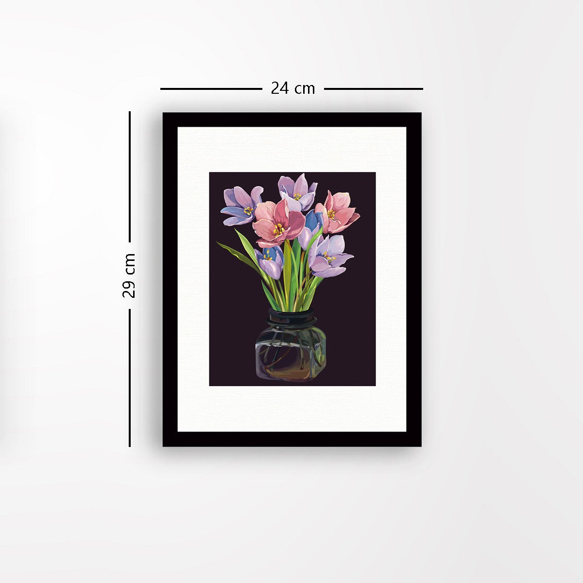 Quadro Decorativo MDF Emoldurado - Arte Multicolor 24x29cm com Moldura de Madeira 2cm