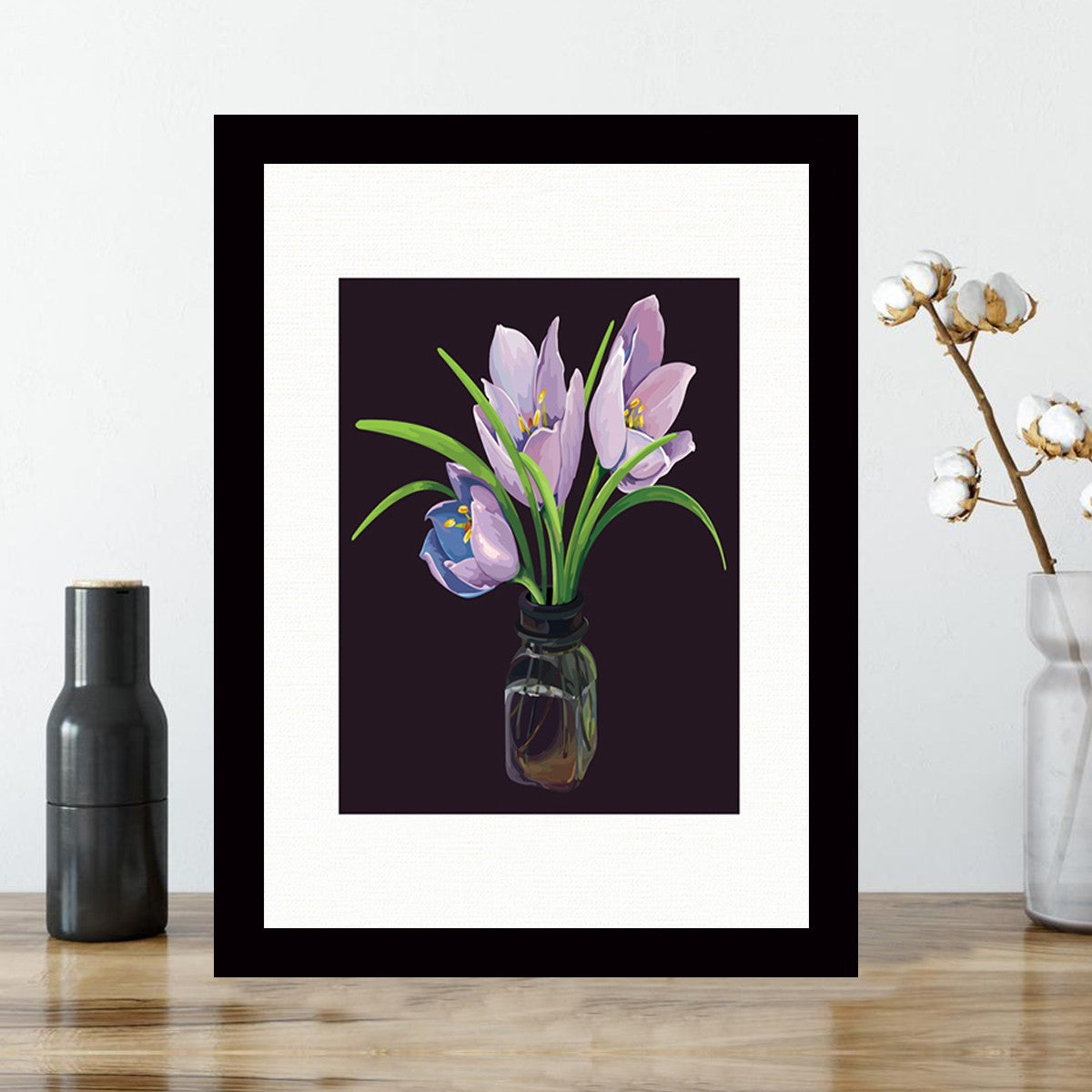 Quadro Decorativo MDF Emoldurado - Arte Multicolor 24x29cm com Moldura de Madeira 2cm