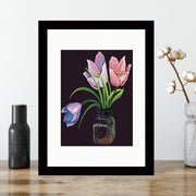 Quadro Decorativo MDF Emoldurado - Arte Multicolor 24x29cm com Moldura de Madeira 2cm