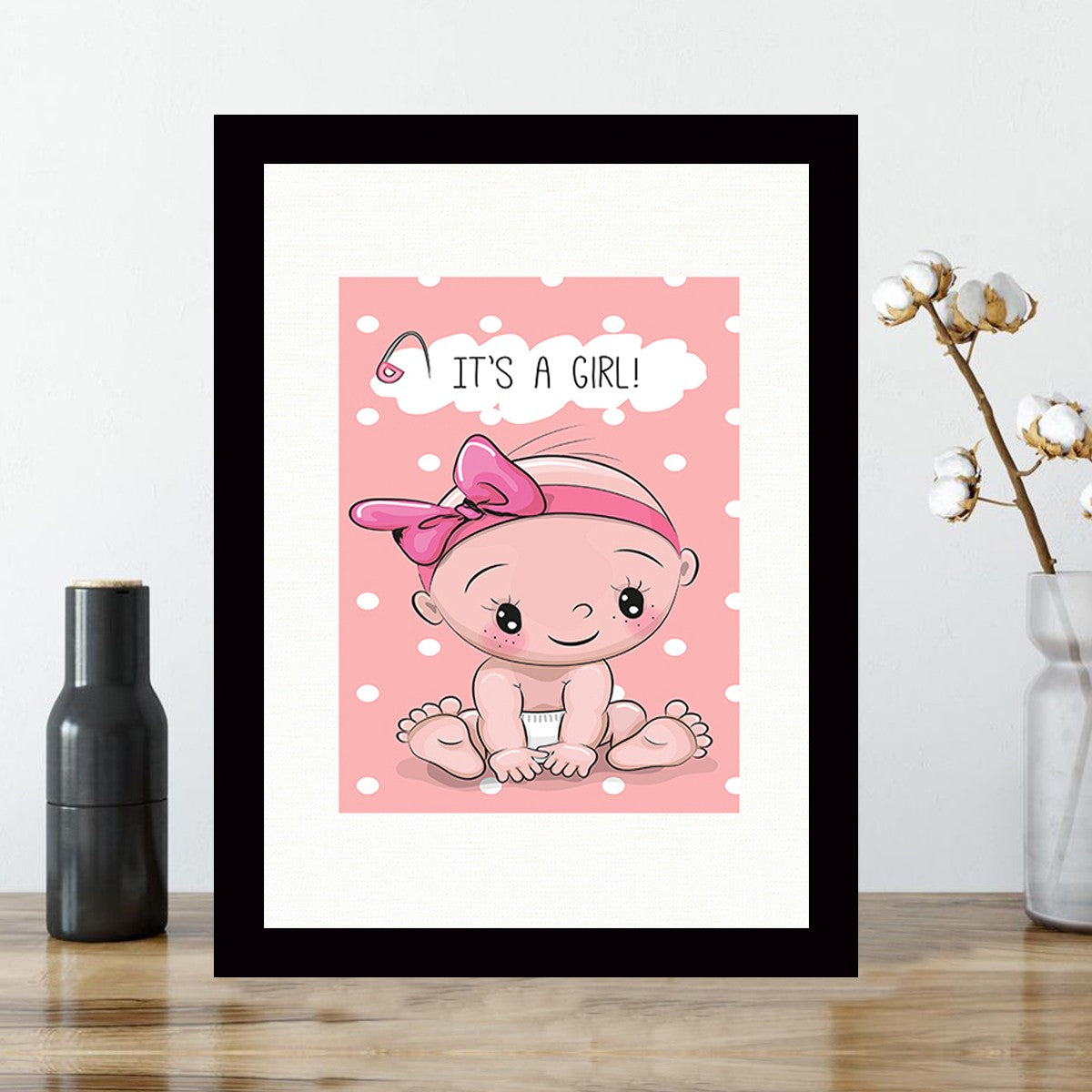 Quadro Decorativo MDF Emoldurado - Arte Multicolor 24x29cm com Moldura de Madeira 2cm