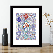 Quadro Decorativo MDF Emoldurado - Arte Multicolor 24x29cm com Moldura de Madeira 2cm