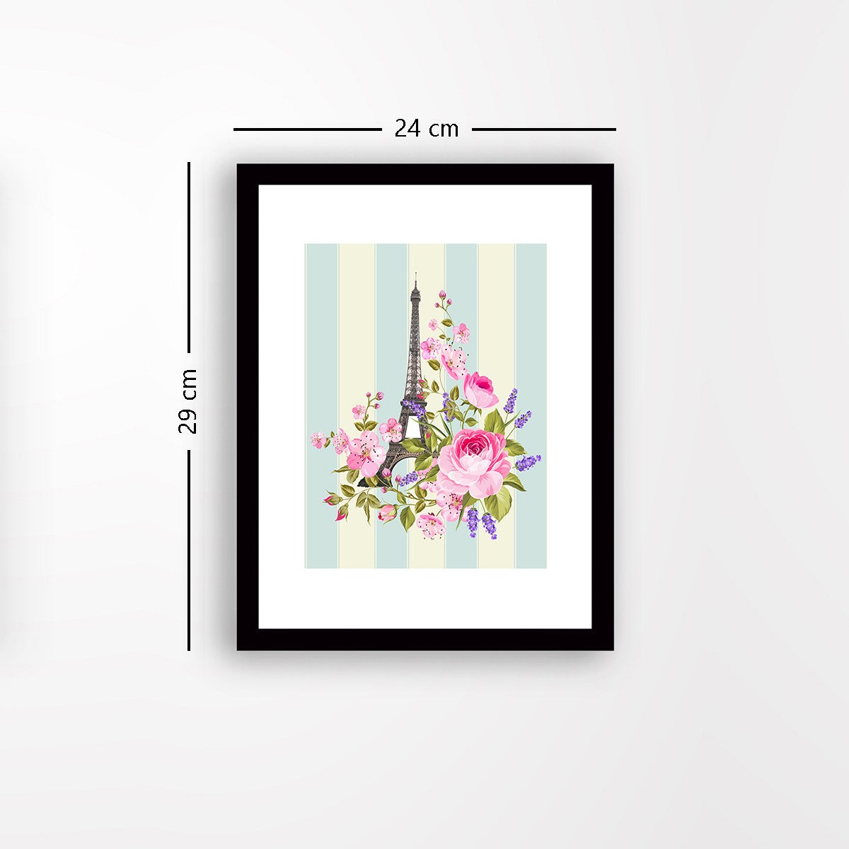 Quadro Decorativo MDF Emoldurado - Arte Multicolor 24x29cm com Moldura de Madeira 2cm