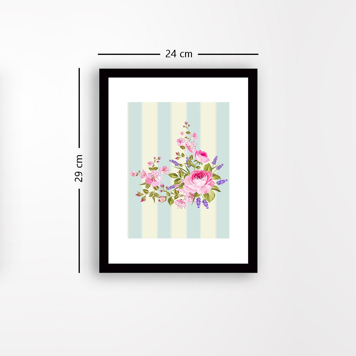 Quadro Decorativo MDF Emoldurado - Arte Multicolor 24x29cm com Moldura de Madeira 2cm