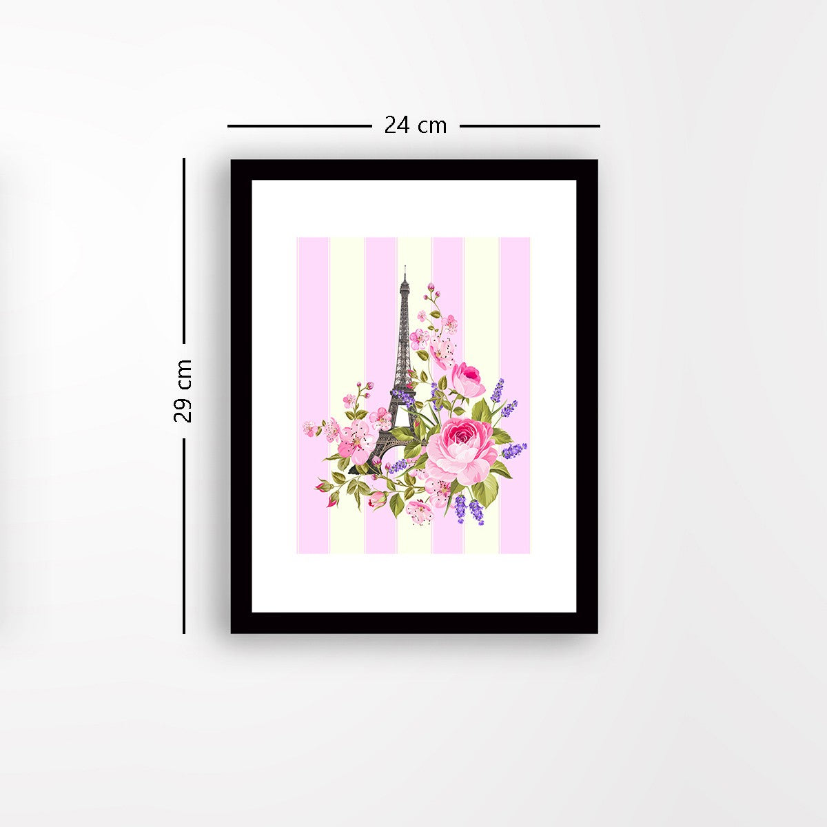 Quadro Decorativo MDF Emoldurado - Arte Multicolor 24x29cm com Moldura de Madeira 2cm