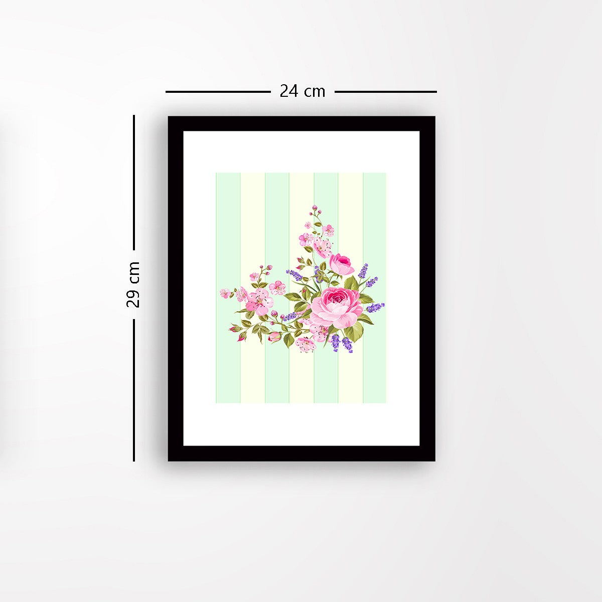 Quadro Decorativo MDF Emoldurado - Arte Multicolor 24x29cm com Moldura de Madeira 2cm