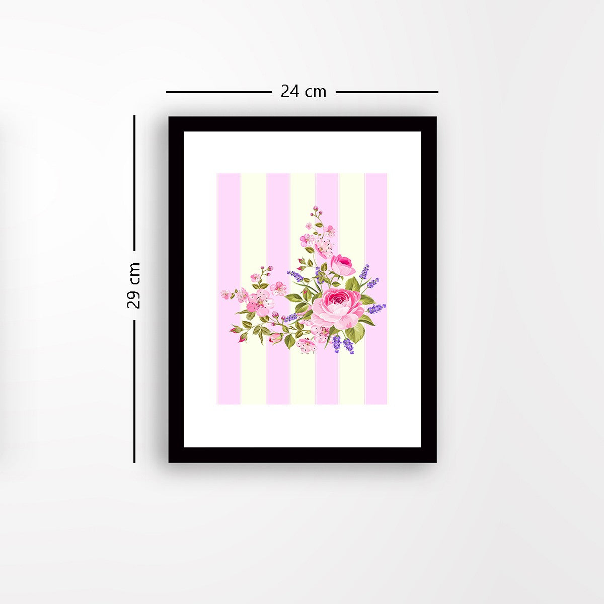 Quadro Decorativo MDF Emoldurado - Arte Multicolor 24x29cm com Moldura de Madeira 2cm