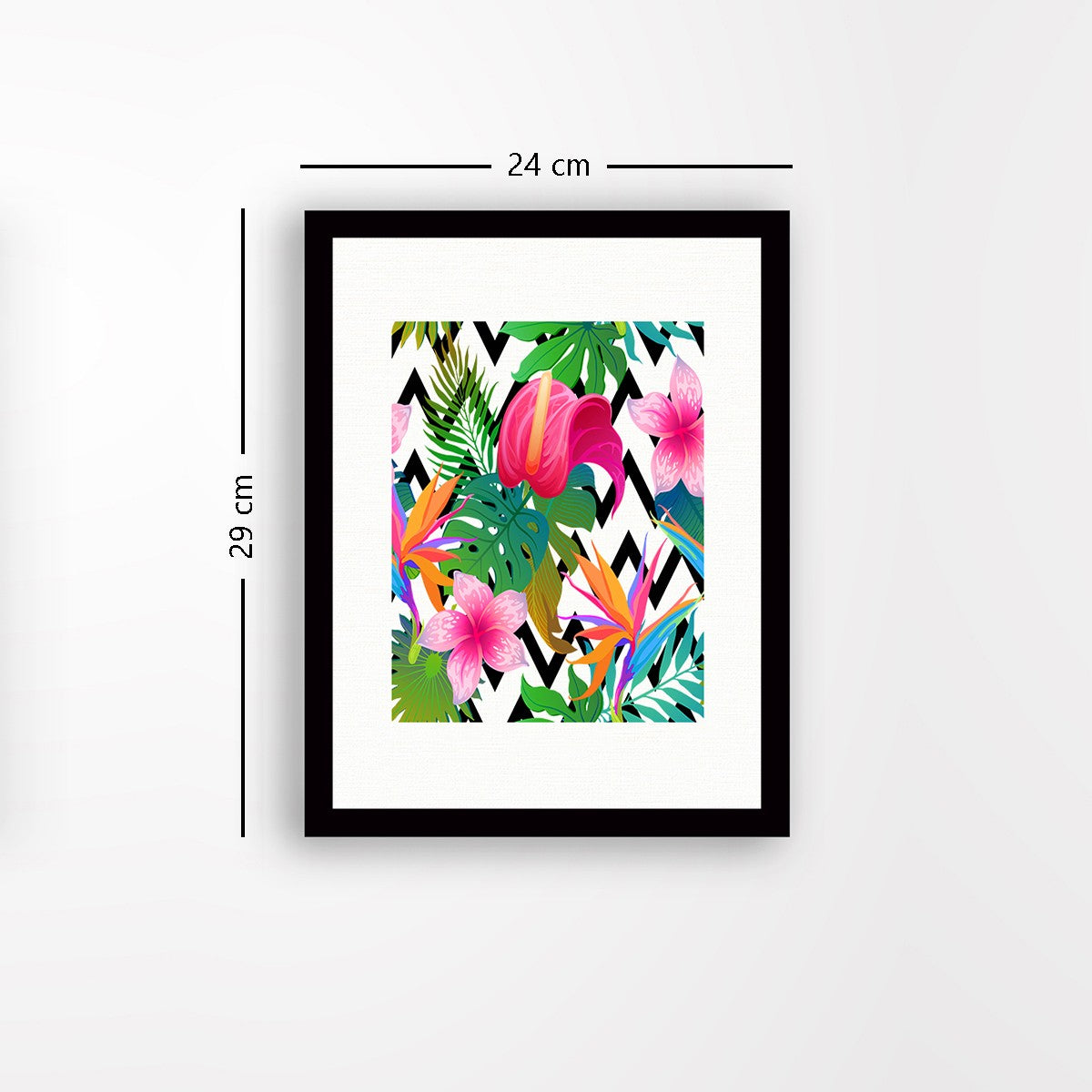 Quadro Decorativo MDF Emoldurado - Arte Multicolor 24x29cm com Moldura de Madeira 2cm