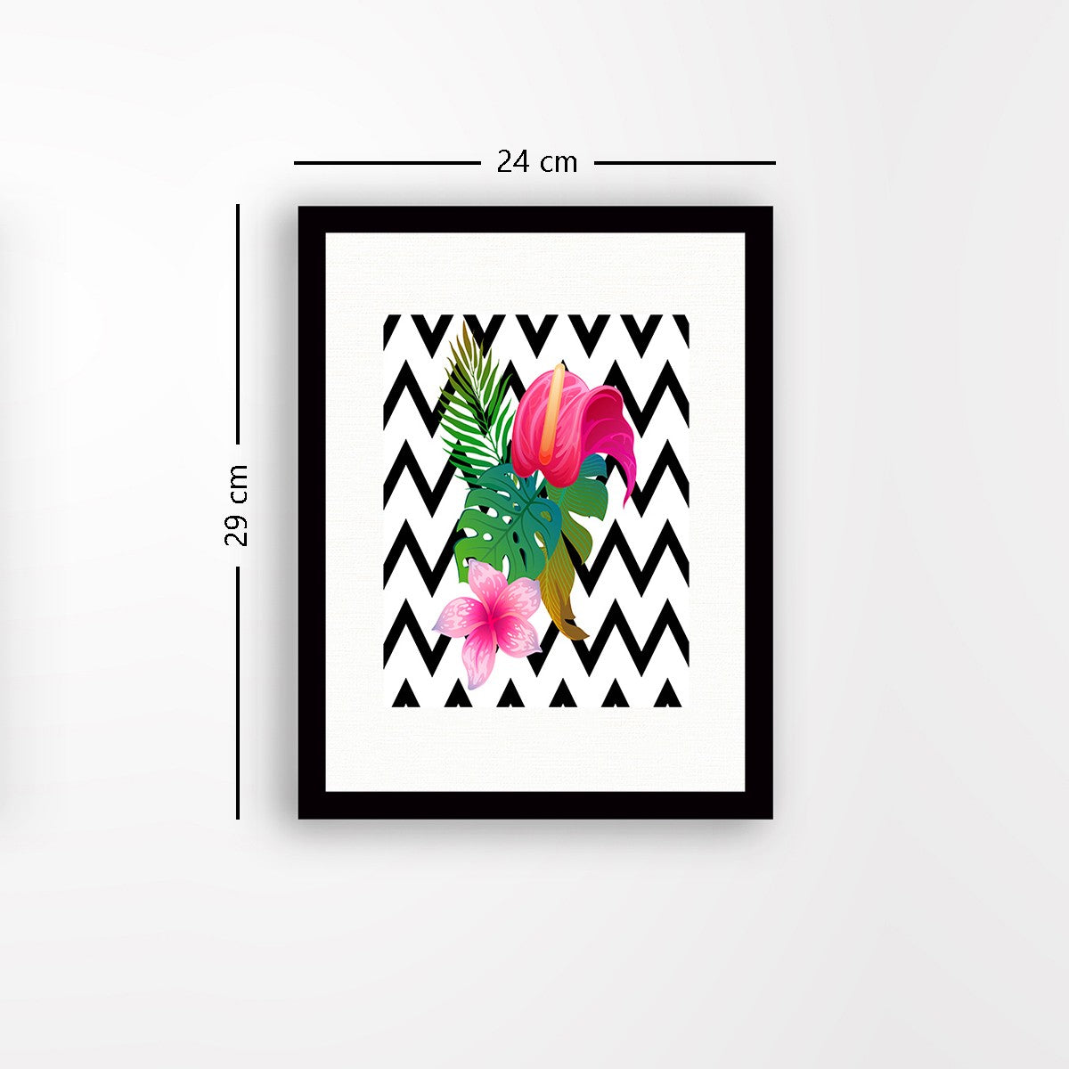 Quadro Decorativo MDF Emoldurado - Arte Multicolor 24x29cm com Moldura de Madeira 2cm