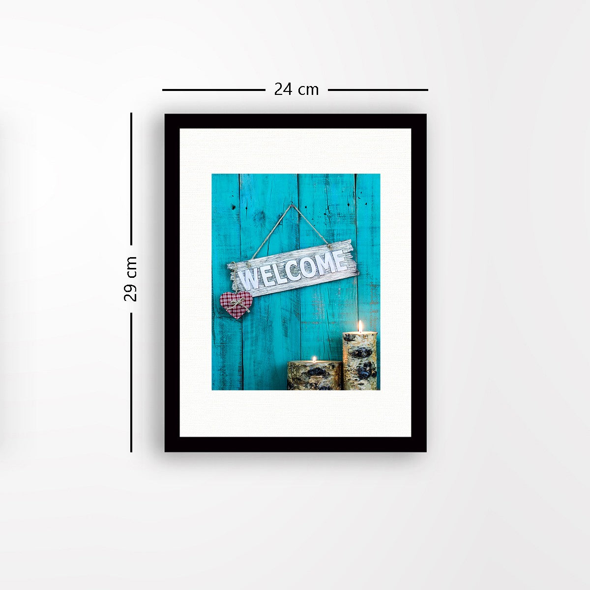 Quadro Decorativo MDF Emoldurado - Arte Multicolor 24x29cm com Moldura de Madeira 2cm