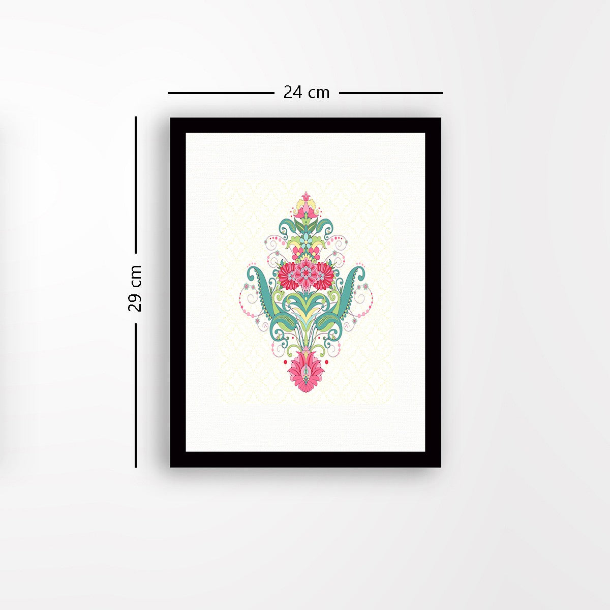 Quadro Decorativo MDF Emoldurado - Arte Multicolor 24x29cm com Moldura de Madeira 2cm